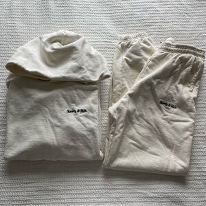 Sporty & Rich Cream Sweatsuit